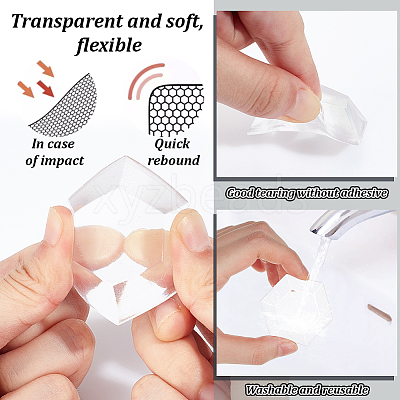 1 Set 6Pcs Self Adhesive Door Knob Bumpers AJEW-NB0006-18-1