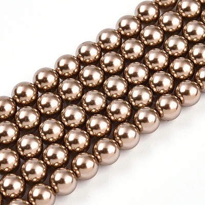 Baking Paint Pearlized Glass Pearl Bead Strands HY-N002-5mm-A06-1