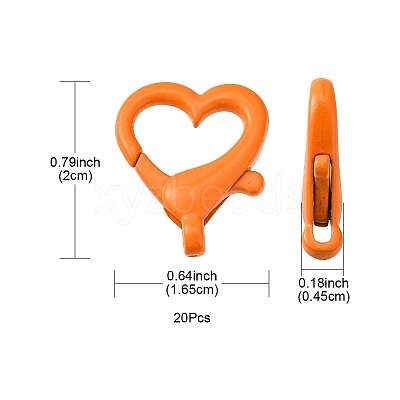 20Pcs Spray Painted Alloy Lobster Claw Clasps FIND-YW0001-73-1