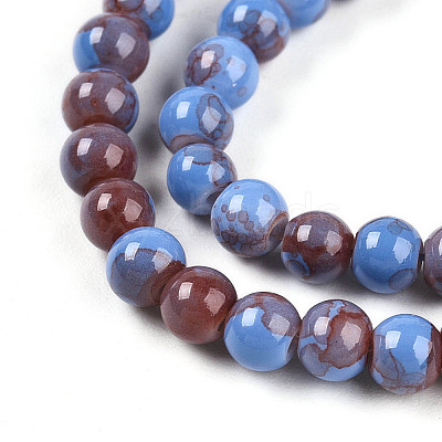 Baking Paint Glass Beads Strands DGLA-N003-4mm-C10-1