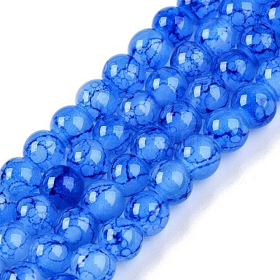 Glass Beads Strands DGLA-S115-6mm-YS14-1