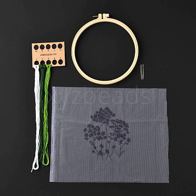 DIY Transparent Fabric Embroidery Kits DIY-K032-78A-1
