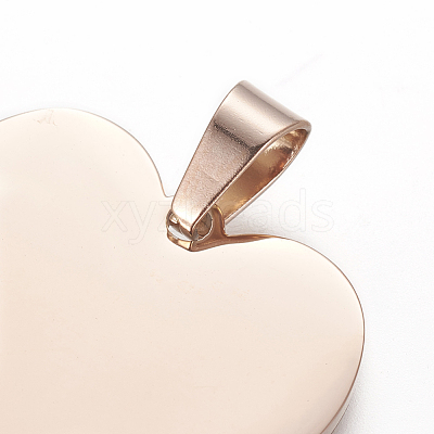 Ion Plating(IP) 304 Stainless Steel Stamping Blank Tag Pendants STAS-F213-02RG-1