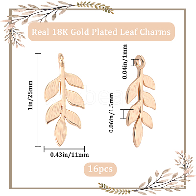 16Pcs Brass Pendants KK-BBC0008-25-1