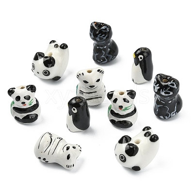 10Pcs 5 Styles Handmade Porcelain Beads PORC-CJ0001-41-1