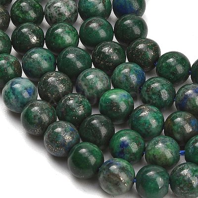 Natural Chrysocolla and Lapis Lazuli Beads Strands GG-CBA7BB7-A04-8mm-1