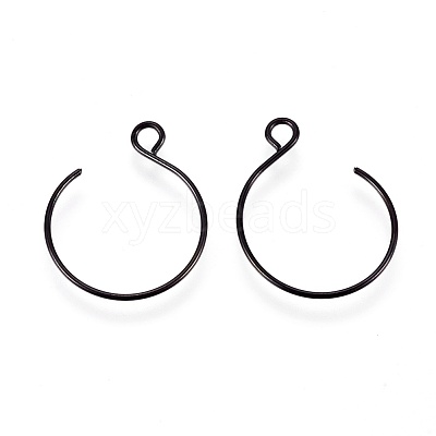 304 Stainless Steel Earring Hooks Ion Plating(IP) STAS-O119-10B-A-1