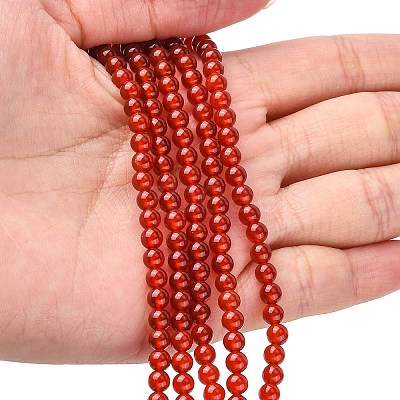 Natural Carnelian Beads Strands G-C076-4mm-2A-1