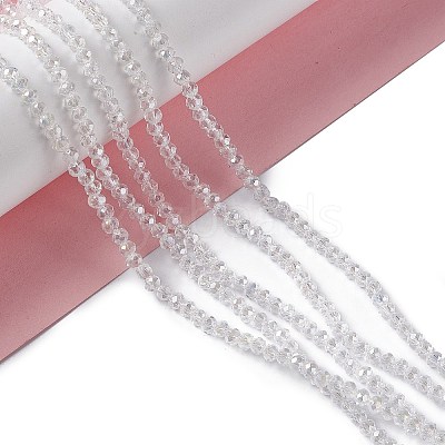 Crystal Glass Rondelle Beads Strands EGLA-F049C-03-1