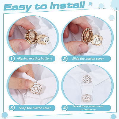 6Pcs Flower Alloy Resin Cufflinks FIND-ME0003-15G-02-1