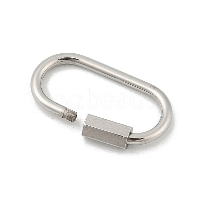 Non-Tarnish 304 Stainless Steel Screw Carabiner Lock Charms STAS-H107-04D-P-1