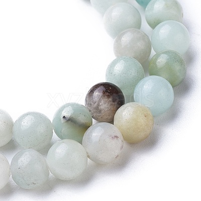 Natural Flower Amazonite Beads Strands G-D608-8mm-1