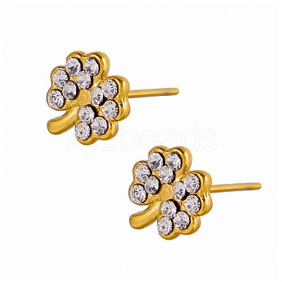 304 Stainless Steel Stud Earrings STAS-OY003-59G-1