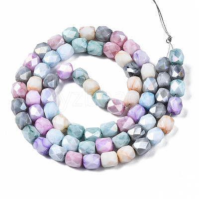 Opaque Baking Paint Glass Beads Strands X-EGLA-N006-008-A07-1