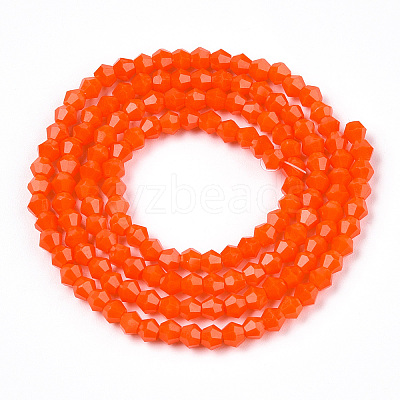 Opaque Solid Color Imitation Jade Glass Beads Strands EGLA-A039-P2mm-D03-1