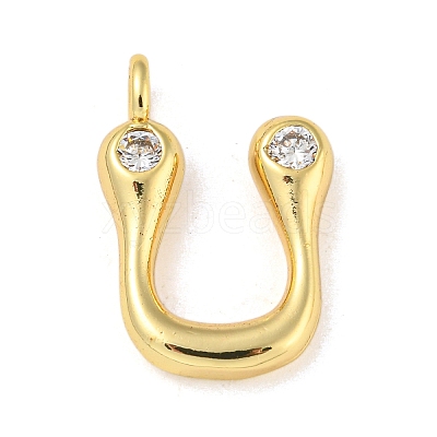 Rack Plating Brass Micro Pave Cubic Zirconia Pendants KK-A200-24G-U-1