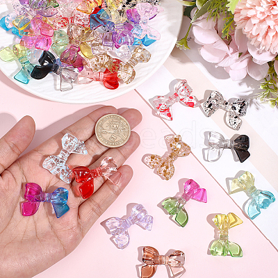 54Pcs 18 Colors Transparent Acrylic Beads OACR-PA0001-81-1