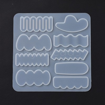 DIY Irregular Shape Cabochon Silicone Molds for Hair Clips DIY-L069-01C-1