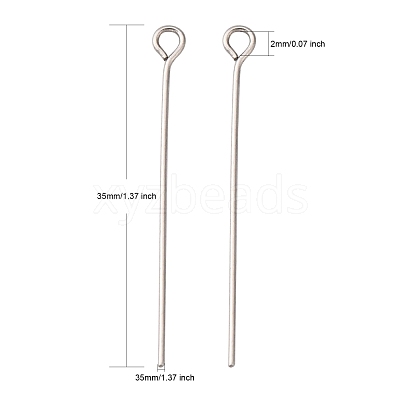 Tarnish Resistant 304 Stainless Steel Eye Pin STAS-R045-35mm-1