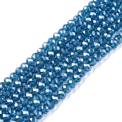 Electroplate Glass Beads Strands EGLA-A044-T2mm-A27-1