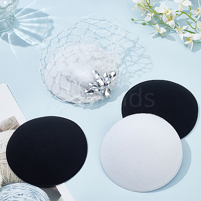 6Pcs 2 Colors EVA Fabric Pillbox Stewardess Fascinator Hat Base DIY-BC0014-07-1