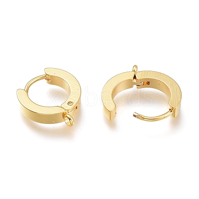 304 Stainless Steel Huggie Hoop Earrings Findings X-STAS-I167-01A-G-1