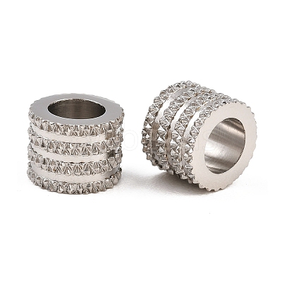 201 Stainless Steel Beads STAS-P437-02P-1