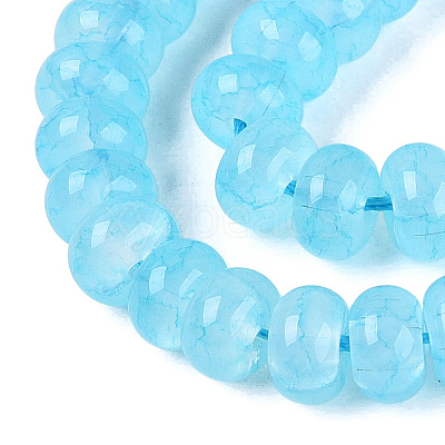 Imitation Jade Crackle Glass Beads Strands GLAA-Q108-05A-A03-1