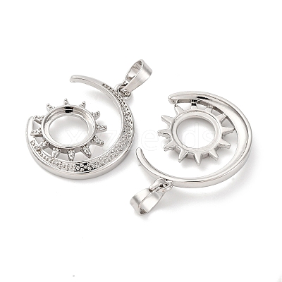 Brass Pendant Cabochon Settings KK-U074-23P-1