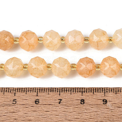 Ombre Effect Dyed Transparent Crackle Glass Beads Strands GLAA-Q111-10MM-06-1