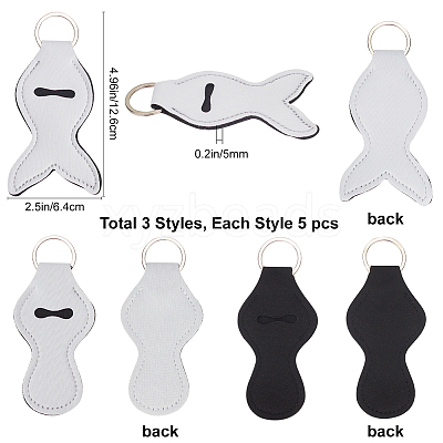 Sublimation Blank MDF Hand Sanitizer Keychain Holders KEYC-GF0001-04-1