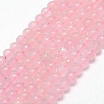 Natural Rose Quartz Beads Strands G-N0195-04-3mm-1