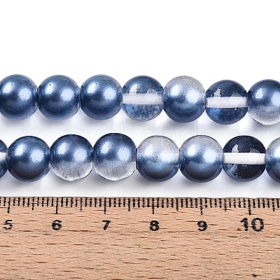 Baking Paint Transparent Glass Beads X1-DGLA-N011-10mm-08-1