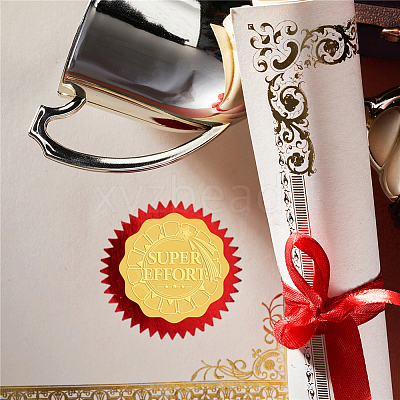 Self Adhesive Gold Foil Embossed Stickers DIY-WH0211-310-1