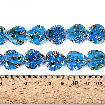Handmade Millefiori Glass Beads Strands LAMP-T021-29C-1