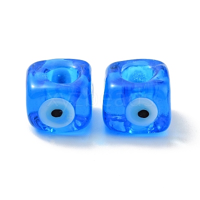 Handmade Evil Eye Lampwork European Beads LAMP-G143-06A-1