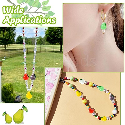 12Pcs 6 Colors Handmade Lampwork Beads LAMP-CJ0002-13-1
