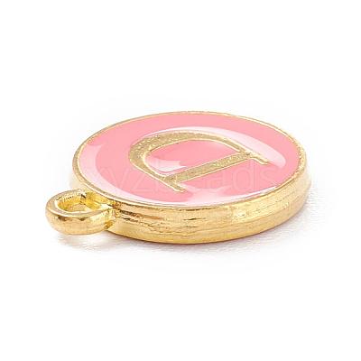 Golden Plated Alloy Enamel Charms X-ENAM-Q437-14D-1