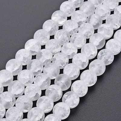 Crackle Glass Beads Strands GLAA-S192-D-008A-1