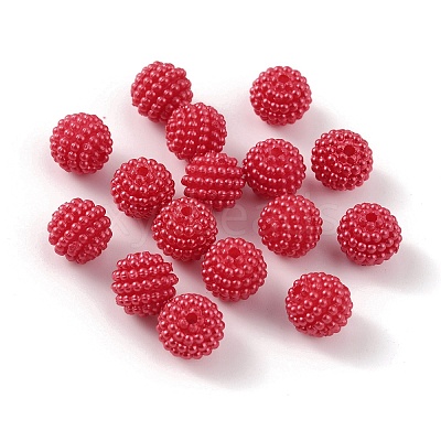 Opaque Resin Beads RESI-WH0021-51A-1