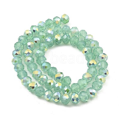 Baking Paint Transparent Glass Beads Strands DGLA-A034-J8mm-B-1
