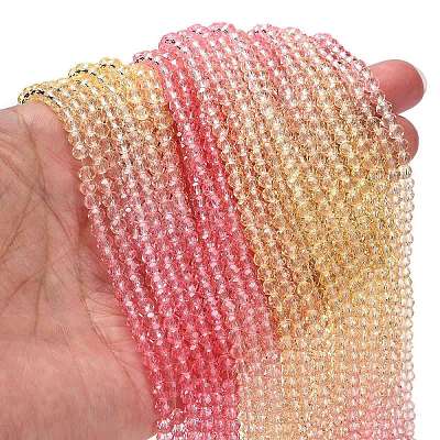 Transparent Painted Glass Beads Strands X1-DGLA-A034-T3mm-A09-1