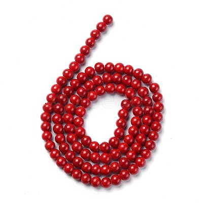 Baking Paint Glass Round Bead Strands DGLA-Q020-8mm-M-1