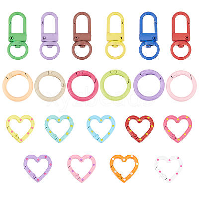 30Pcs 3 Styles Alloy Clasps FIND-SC0022-27-1