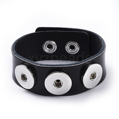 Leather Chunk Bracelet Making AJEW-R014-3-1