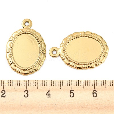 304 Stainless Steel Pendant Cabochon Settings STAS-I202-12G-1