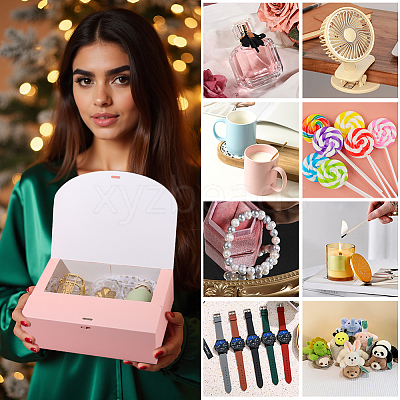 Folding Paper Gift Boxes with Ribbon CON-WH20001-11D-03-1