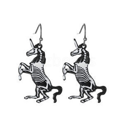 Halloween Alloy Enamel Dangle Earrings FS-WG03594-10-1