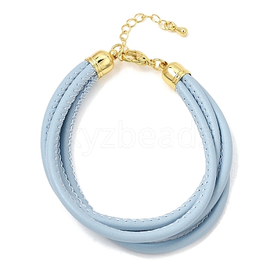 Microfiber Leather Multi-strand Cord Bracelets Makings FB-CBA983F-01G-08-1