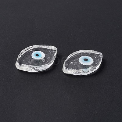 Handmade Evil Eye Lampwork Cabochons LAMP-F025-06A-1
